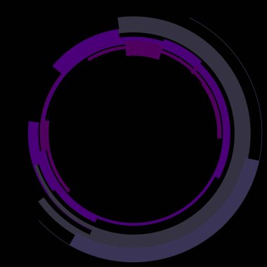 Fütürist dairesel gövde arayüzü elementi. Soyut çember geometrik arkaplan. Dijital teknolojinin grafiksel çizimi.