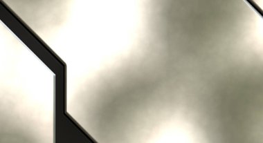 Üç boyutlu metalik doku. Uzay gemisi desenli yüzey. Aydınlık ve karanlık paneller. Fütürist soyut duvar kağıdı. Geometrik teknolojik yansıtıcı arkaplan.