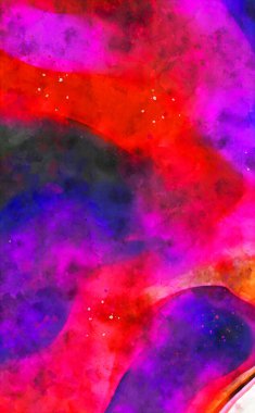 Kova desenli illüstrasyon. Çağdaş ve modern doku. Soyut renk boyama arka planı. Yaratıcı ve sanatsal duvar kağıdı. Fırçalanmış şekilleri ve lekeleri olan sanatsal duvar..