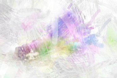 Soyut arkaplanda pürüzlü fırça darbeleri. Fırça boyası. Renkli boya darbeleri. Eşsiz duvar sanatı. Tuvaldeki modern sanat. Renkli çağdaş sanat eserleri.