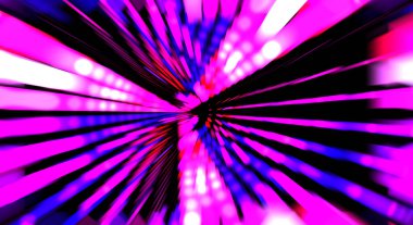 Siyah arkaplanda dönen ışık gösterisi. Lüks çizgiler. Parlak kıvrımlı duvar kağıdı. Uzay tüneli. Dönen ışık çemberi ya da maytap izi. Parlak konsept çizimi.