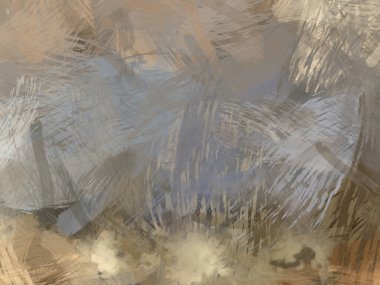 Soyut arkaplanda pürüzlü fırça darbeleri. Fırça boyası. Renkli boya darbeleri. Eşsiz duvar sanatı. Tuvaldeki modern sanat. Renkli çağdaş sanat eserleri.