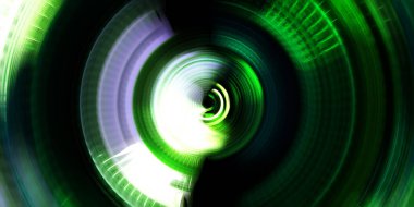 Fotoğraf makinesi konsepti. Soyut arkaplan. Dönen ışık ışınları. Hareketli kavramsal duvar kağıdı. Grafik dijital illüstrasyon. Parlayan neon ışıkları. Parlak sunum tasarım şablonu.