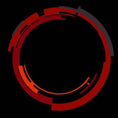 Fütürist dairesel gövde arayüzü elementi. Soyut çember geometrik arkaplan. Dijital teknolojinin grafiksel çizimi.