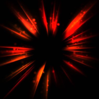 Işık huzmeleri ve parlayan parçacıkların kesiştiği güzel bir zemin. Canlı renkli ışıkların duvar kâğıdı. Parlak ışık görüntüsü.