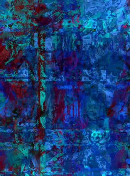 Хаотичний Живопис Матовий Пофарбований Абстрактний Фон Виразний Пензлик Полотні Малюнок — стокове фото