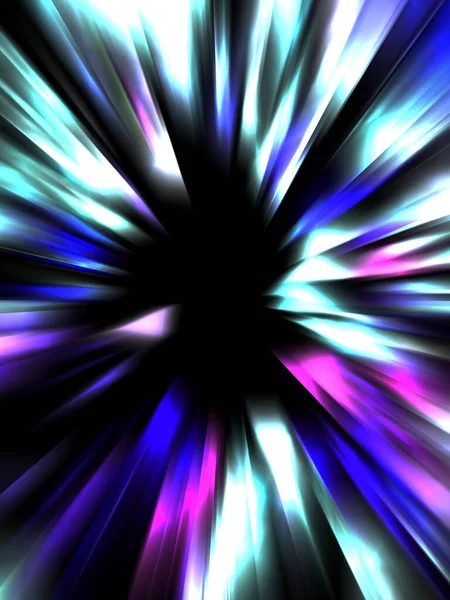 Dynamic Rays Light Isolated Black Background Graphic Illustration Glowing Colorful — ストック写真