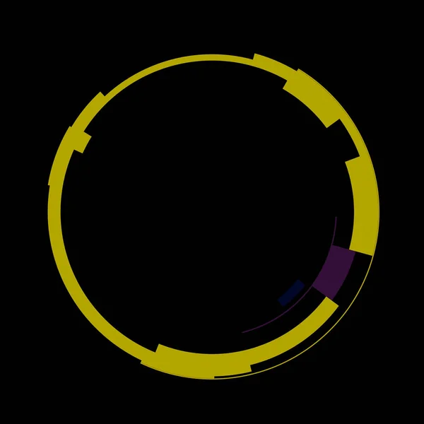 Fütürist Dairesel Gövde Arayüzü Elementi Soyut Çember Geometrik Arkaplan Dijital — Stok fotoğraf