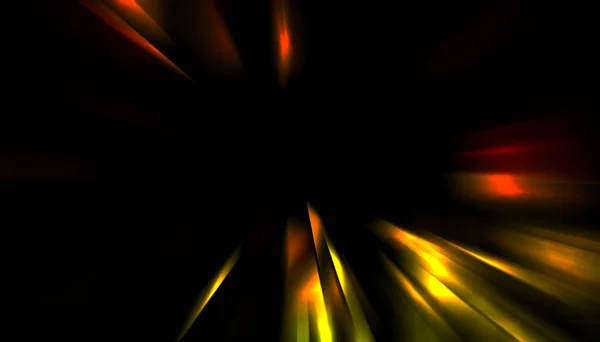 Dynamic Rays Light Isolated Black Background Graphic Illustration Glowing Colorful — ストック写真