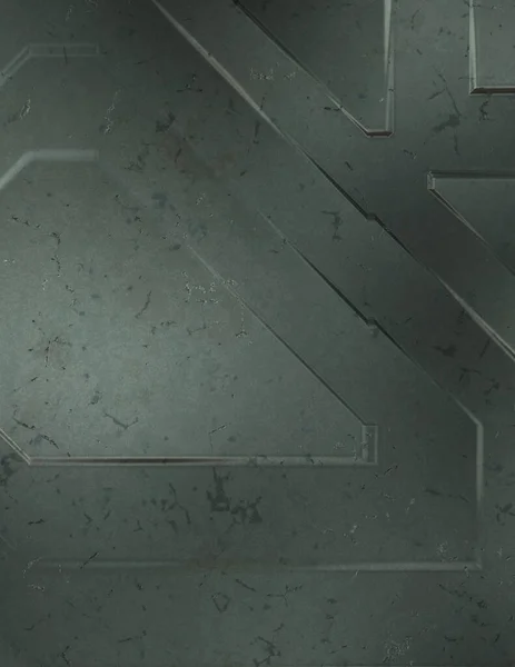 Scifi 일러스트 개념적 텍스처 벽지를 우주선에 기술의 손상된 — 스톡 사진