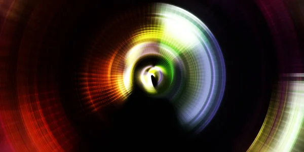 发光的霓虹灯旋转 光滑的演示设计模板 摄影相机的概念 摘要背景 旋转的光芒 运动概念墙纸 图形数字说明 — 图库照片