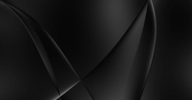 Web sitesi, poster, marka kimliği, broşür, sunum şablonu için lüks koyu bir arka plan. Dalgalı şekilli kaliteli tasarım. Dalgalanmalı soyut arkaplan. Pankart veya kapak tasarımı için dekorasyon.