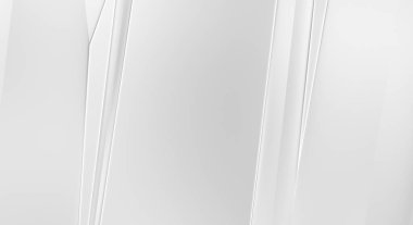 Soyut ışık fütüristik duvar kağıdı. Zarif, parlak çizgili arka plan. Geometrik katmanlı üç boyutlu beyaz arkaplan. Poster, broşür, sunum ve web sitesi için geometrik şablon tasarımı.