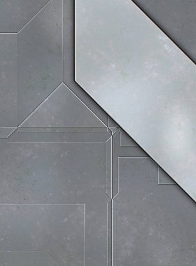 Katmanlı paneller. Fütürist soyut duvar kağıdı. Geometrik teknolojik yansıtıcı arka plan 3D metalik doku. Uzay gemisi desen yüzeyi.