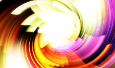 Dönen Işık gösterisi arka planı. Canlı renklerle donatılmış ruhani enerji girdabı. Renkli canlı hareket çizimi. Tanıtım geçmişi. Kutlama grafiği.