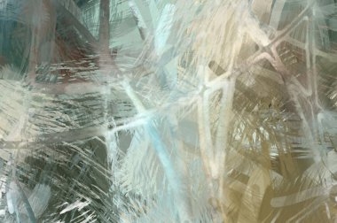 Soyut arkaplanda pürüzlü fırça darbeleri. Fırça boyası. Renkli boya darbeleri. Eşsiz duvar sanatı. Tuvaldeki modern sanat. Renkli çağdaş sanat eserleri.