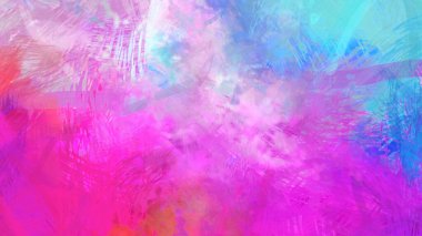 Soyut arkaplanda pürüzlü fırça darbeleri. Fırça boyası. Renkli boya darbeleri. Eşsiz duvar sanatı. Tuvaldeki modern sanat. Renkli çağdaş sanat eserleri.