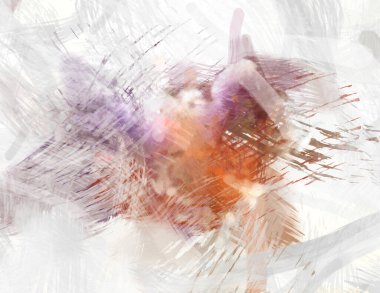 Soyut arkaplanda pürüzlü fırça darbeleri. Fırça boyası. Renkli boya darbeleri. Eşsiz duvar sanatı. Tuvaldeki modern sanat. Renkli çağdaş sanat eserleri.