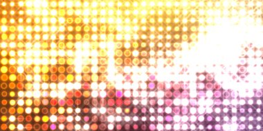 Parlak desenli duvar kağıdı. Sahne ışıkları olan renkli ışıkların ihtişamlı arkaplanı. Parlayan ışıklar siyah arka planda parti izleri. Sahne veya stadyum ışıklarının dijital illüstrasyonu. 