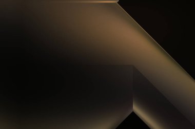 Geometrik dinamik şekiller. Gölgeli teknoloji dijital şablonu ve gradyan arka planda ışıklar. Modern basit geometrik renk gradyanı soyut arkaplan. 3B illüstrasyon. 