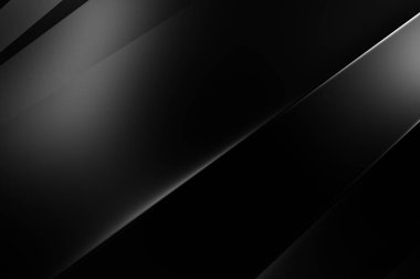 Geometrik katmanlı 3 boyutlu siyah arkaplan. Soyut koyu fütüristik duvar kağıdı. Zarif, parlak çizgili arka plan. Poster, broşür, sunum ve web sitesi için geometrik şablon tasarımı.