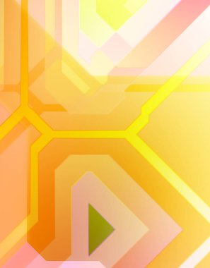 Geometrik arkaplan minimalist tasarımı. Bir teknoloji planının dijital illüstrasyonu. Fütürist şablon arkaplanı. Renkli ve canlı geometrik şekiller katmanları var. Soyut yaratıcı konsept duvar kağıdı.