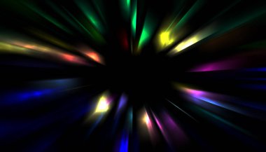 Parlayan yıldızın patlaması. Dinamik renkli arkaplan resmi. Parıldayan ışıklar duvar kağıdı. Tasarımınız için canlı şablon.