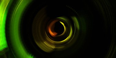 Fotoğraf makinesi konsepti. Soyut arkaplan. Dönen ışık ışınları. Hareketli kavramsal duvar kağıdı. Grafik dijital illüstrasyon. Parlayan neon ışıkları. Parlak sunum tasarım şablonu.