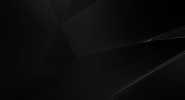 Lüks minimalist tasarım. Fütürist şablon. Karanlık elementleri olan birinci sınıf soyut duvar kâğıdı. Zarif bir zemin. Siyah üç boyutlu geometrik arkaplan. Poster, broşür, sunum için tasarım.