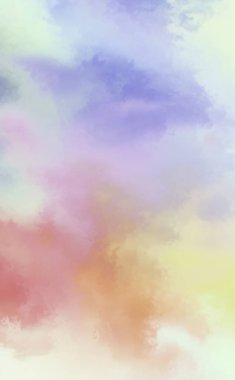 Modern fırça darbeleri. Poster, duvar sanatı, afiş, kart, kitap kapağı veya ambalaj için rahatlatıcı kompozisyonun yumuşak renkli çizimi. Pastel renklerle suluboya. 