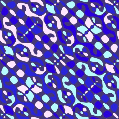 Yaratıcı karalama sanatı farklı şekil ve dokulara sahip kusursuz desen. Kolaj. Sanatsal arka plan. Soyut duvar kağıdı. Dekoratif hippi fayansları.