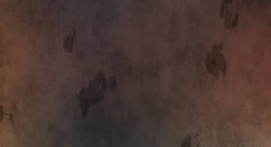 Gotik bir duvarda sıkıntılı ve kirli desenler var. Lekeli renkli hasarlı şablon. Tasarımınız için doku ve elementler. Pis duvar kâğıdı. Grunge arkaplanı.