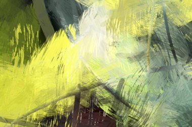 Soyut arkaplanda pürüzlü fırça darbeleri. Fırça boyası. Renkli boya darbeleri. Eşsiz duvar sanatı. Tuvaldeki modern sanat. Renkli çağdaş sanat eserleri.