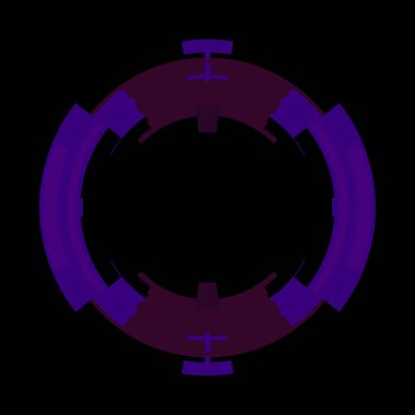 Fütürist dairesel gövde arayüzü elementi. Soyut çember geometrik arkaplan. Dijital teknolojinin grafiksel çizimi.