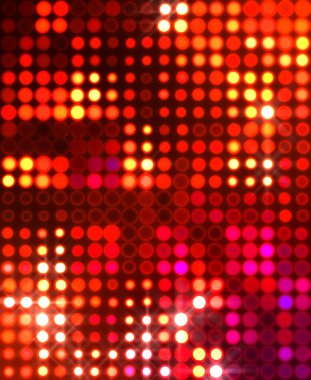 Parlak desenli duvar kağıdı. Sahne ışıkları olan renkli ışıkların ihtişamlı arkaplanı. Parlayan ışıklar siyah arka planda parti izleri. Sahne veya stadyum ışıklarının dijital illüstrasyonu. 