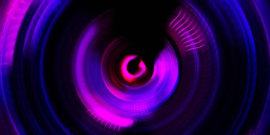 Fotoğraf makinesi konsepti. Soyut arkaplan. Dönen ışık ışınları. Hareketli kavramsal duvar kağıdı. Grafik dijital illüstrasyon. Parlayan neon ışıkları. Parlak sunum tasarım şablonu.