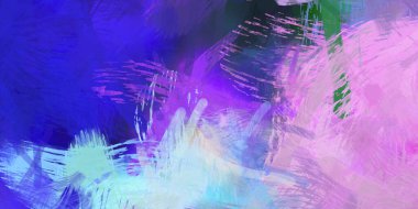Soyut arkaplanda pürüzlü fırça darbeleri. Fırça boyası. Renkli boya darbeleri. Eşsiz duvar sanatı. Tuvaldeki modern sanat. Renkli çağdaş sanat eserleri.