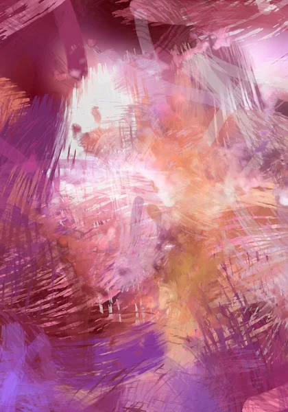 Soyut arkaplanda pürüzlü fırça darbeleri. Fırça boyası. Renkli boya darbeleri. Eşsiz duvar sanatı. Tuvaldeki modern sanat. Renkli çağdaş sanat eserleri.