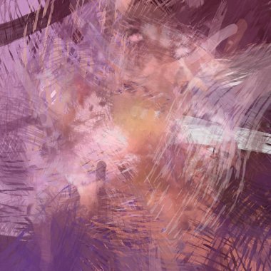 Soyut arkaplanda pürüzlü fırça darbeleri. Fırça boyası. Renkli boya darbeleri. Eşsiz duvar sanatı. Tuvaldeki modern sanat. Renkli çağdaş sanat eserleri.