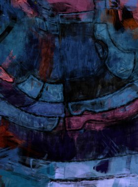 Tuval üzerinde etkileyici fırçalanmış resim. Kaotik resim. Taranmış Boyalı Soyut Arkaplan. Fırça darbesi ile boyanmış. Kaos duvarı sanatı. Sanatsal canlılık ve renkli duvar kağıdı.