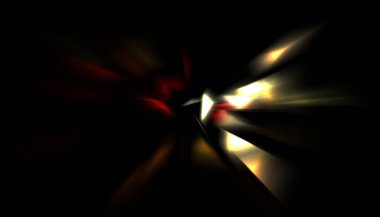 Parlayan ışıkları hareket ettirmenin havalı arka planı. Tasarımınız için canlı renkli bir portal şablonu. Işık ışınları ve hareket halindeki ışıldayan parçacıklar bir solucan deliği şekli oluşturuyor..