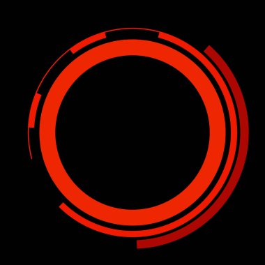 Fütürist dairesel gövde arayüzü elementi. Soyut çember geometrik arkaplan. Dijital teknolojinin grafiksel çizimi.