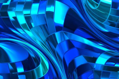 Metalik panel dokusunun 3 boyutlu çizimi. Renkli, parlak, soyut duvar kağıdı. Geometrik teknolojik parlak yansıtıcı arka plan. Yaratıcı parlak kavramsal arkaplan.