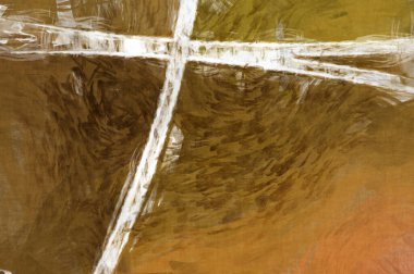 Tuval üzerinde etkileyici fırçalanmış resim. Soyut doku. 2D çizim. Geniş fırça darbeleri. Modern dijital sanat. Çağdaş fırça. Modern ifade. Popüler biçim boyanmış resim.