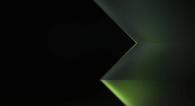 Geometrik dinamik şekiller. Gölgeli teknoloji dijital şablonu ve gradyan arka planda ışıklar. Modern basit geometrik renk gradyanı soyut arkaplan. 3B illüstrasyon. 