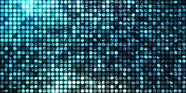 Parlayan ışıklar siyah arka planda parti izleri. Sahne veya stadyum ışıklarının dijital illüstrasyonu. Parlak desenli duvar kağıdı. Sahne ışıkları ile renkli ışıkların ihtişamlı arkaplanı.