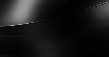 Siyah kıvrımlı yüzey. 3 boyutlu illüstrasyon. Soyut fütüristik geçmiş. Minimalist geometrik kapak tasarımı. Çarpık siyah çizgiler. Lüks dokuma duvar kağıdı. Zarif arkaplan.