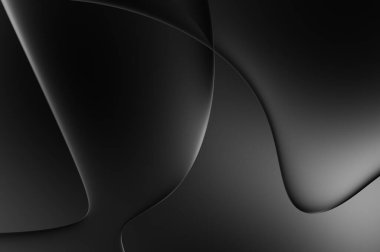 Web sitesi, poster, marka kimliği, broşür, sunum şablonu için lüks koyu bir arka plan. Dalgalı şekilli kaliteli tasarım. Dalgalanmalı soyut arkaplan. Pankart veya kapak tasarımı için dekorasyon.