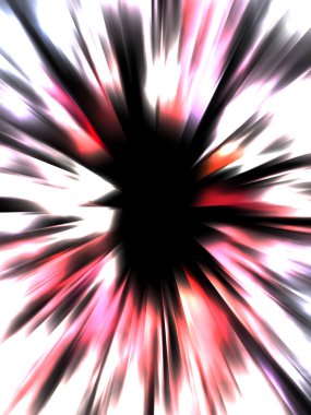 Siyah arkaplanda izole edilmiş dinamik ışık ışınları. Parlayan renkli ışık parçacıklarının grafiksel 2d çizimi.