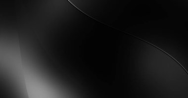 Siyah kıvrımlı yüzey. 3 boyutlu illüstrasyon. Soyut fütüristik geçmiş. Minimalist geometrik kapak tasarımı. Çarpık siyah çizgiler. Lüks dokuma duvar kağıdı. Zarif arkaplan.